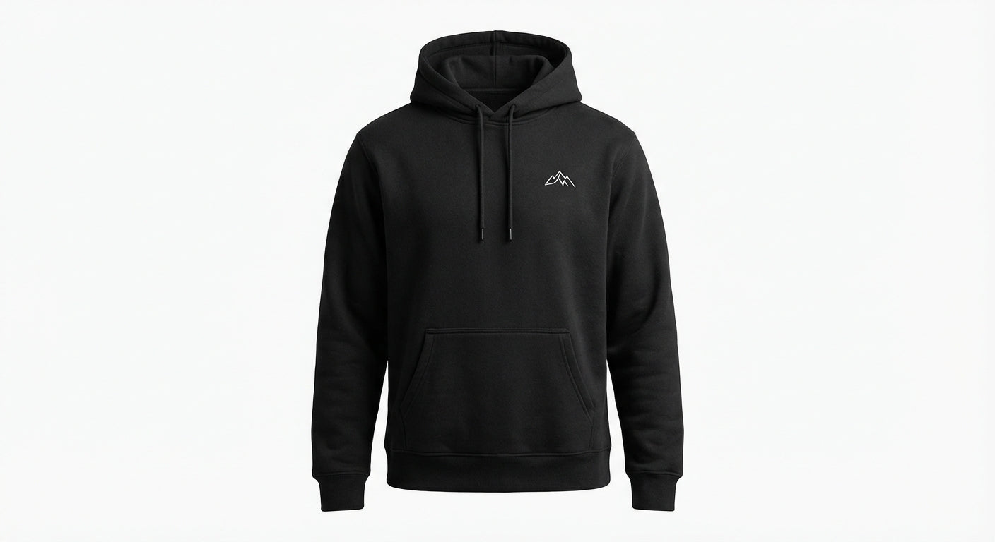Custom embroidered pullover hoodie in black - Gildan 22060 Heavy Blend