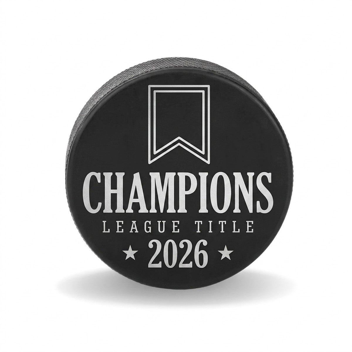 "Champions League Title 2026" Engraved Hockey Puck