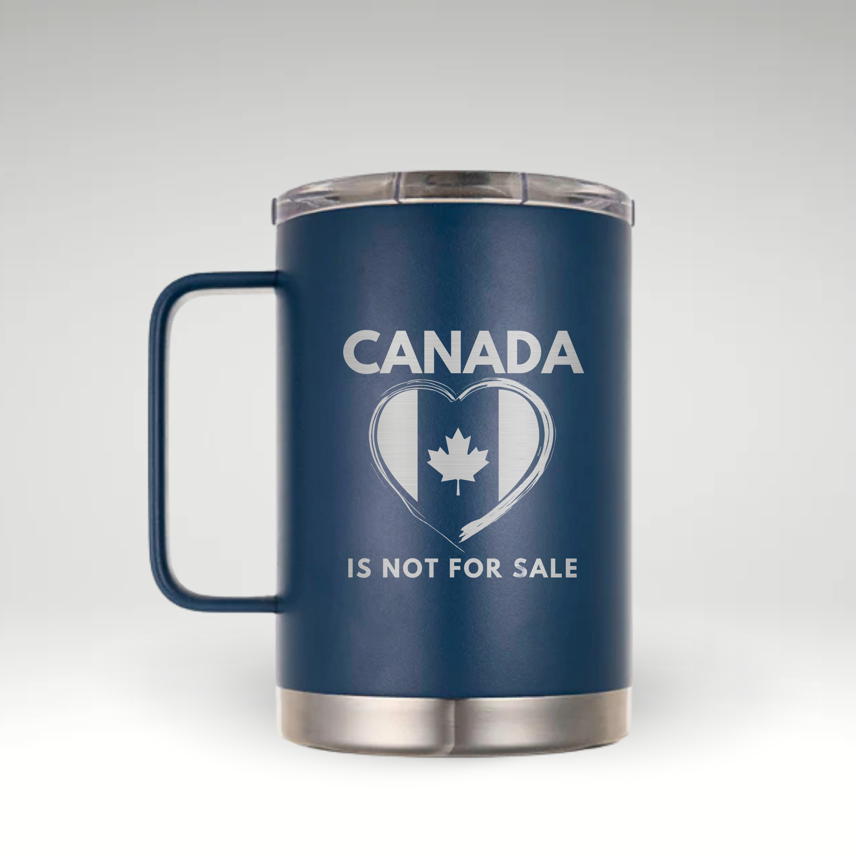 Canada is Not for Sale Insulated Mug Insulated mug with heart-shaped Canadian flag and CANADA IS NOT FOR SALE text. #color_classic-blue