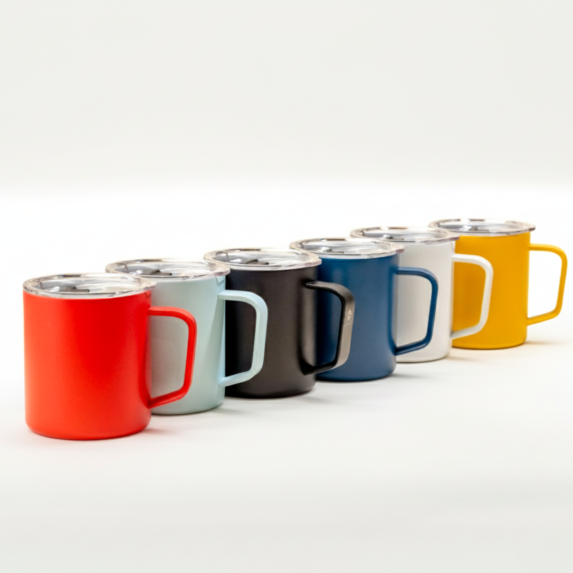 Hudson Ceramic 12 oz insulated mug with handle — ceramic-lined stainless steel coffee mug by LAMOSE