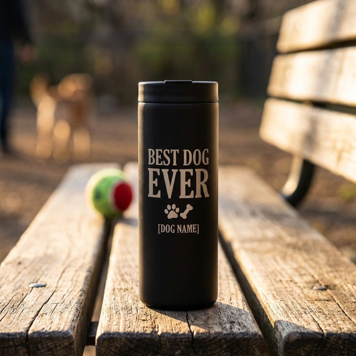 "Best Dog Ever" Engraved Grouse 16oz Tumbler — Onyx