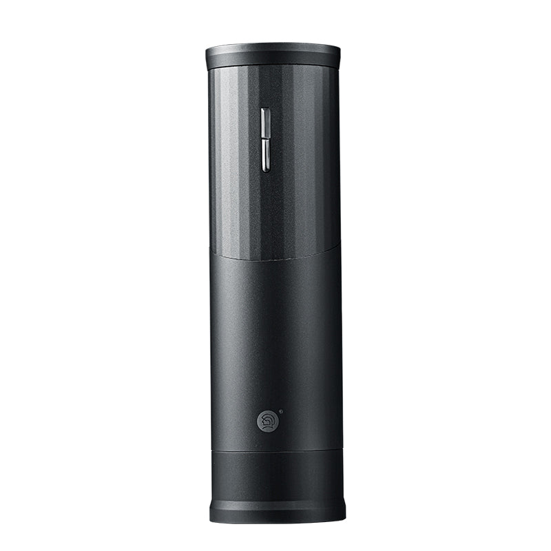 zeroHero RUI Portable Electric Coffee Grinder in black, featuring an adjustable grind size, two-stage burr system, and sleek ergonomic design for precision grinding.  #color_grey